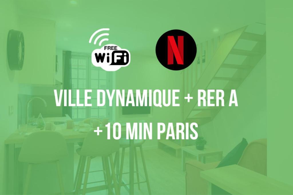 Brut De Pomme - Self Checkin Automatique - 10 Min Rer A Apartment Champigny-sur-Marne Luaran gambar